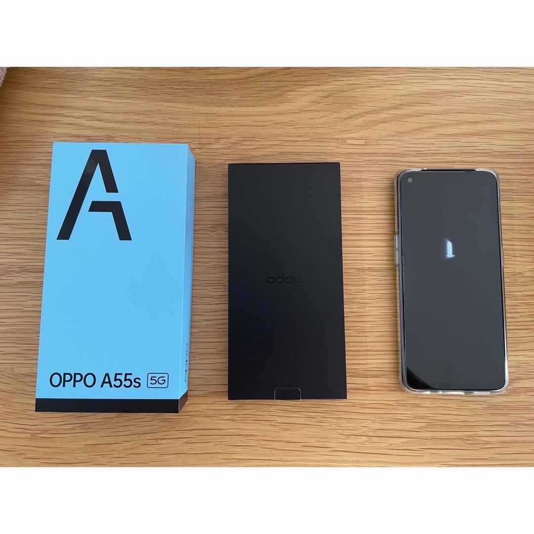 OPPO(オッポ)の中古品　OPPO A55s 5G 64GB グリーン 楽天版SIMロック スマホ/家電/カメラのスマートフォン/携帯電話(スマートフォン本体)の商品写真