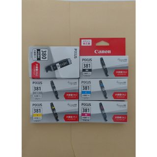 キヤノン(Canon)の新品 純正 キヤノン インク BCI-381 5色 380 1色 合計6本セット(PC周辺機器)