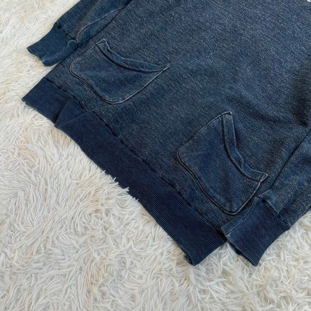 美品】45rpm umii908 スウェット パーカー ロゴ インディゴ 藍染 www