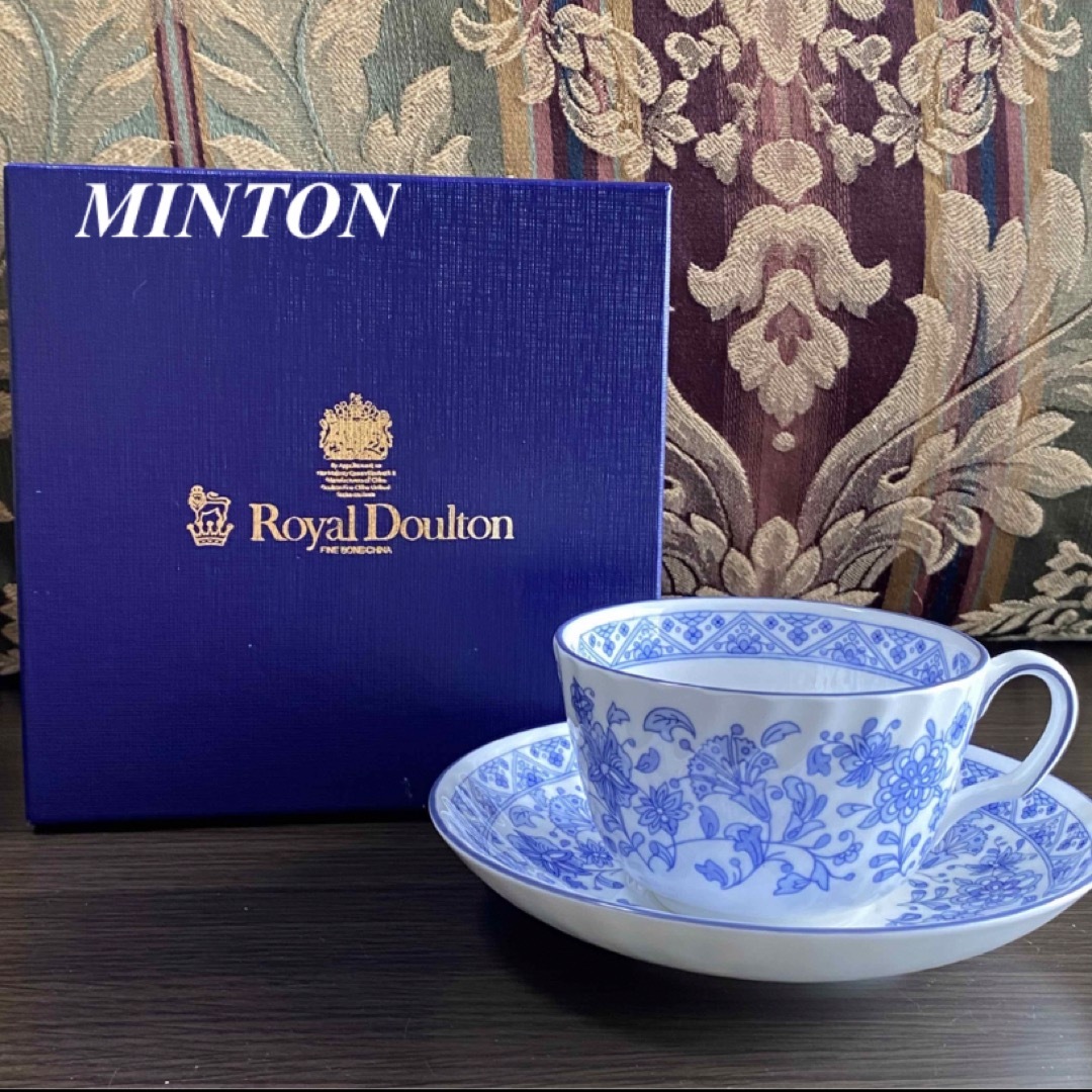 Royal Doulton(ロイヤルドルトン)のMINTON ミントン シャリマー カップ&ソーサー 新品箱付き インテリア/住まい/日用品のキッチン/食器(グラス/カップ)の商品写真