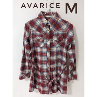 AVARICE アバリス チェックシャツ チュニック レディース 赤 青 M(チュニック)