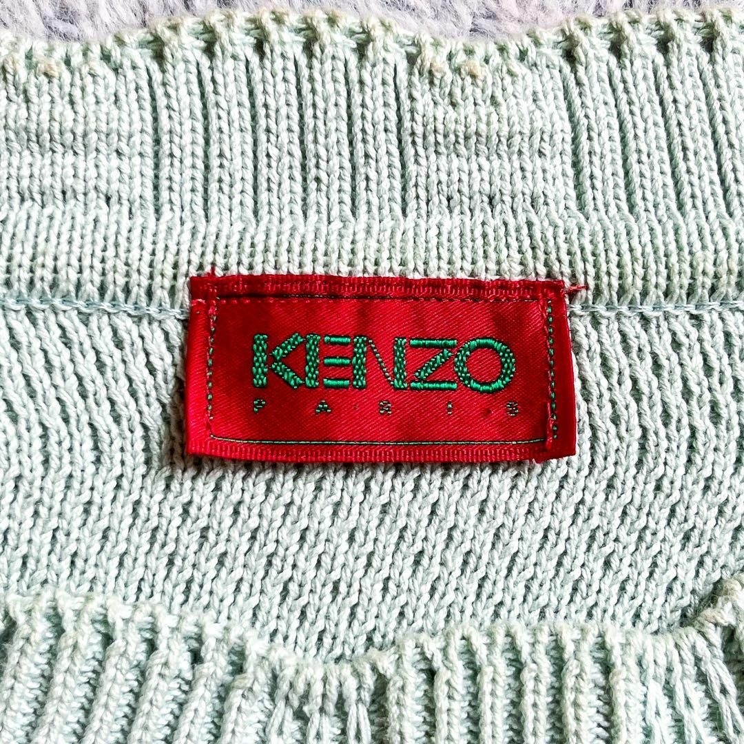 KENZO(ケンゾー)の【KENZO】ケンゾー ヴィンテージ 貝殻柄刺繍 コットンニット セーター M レディースのトップス(ニット/セーター)の商品写真