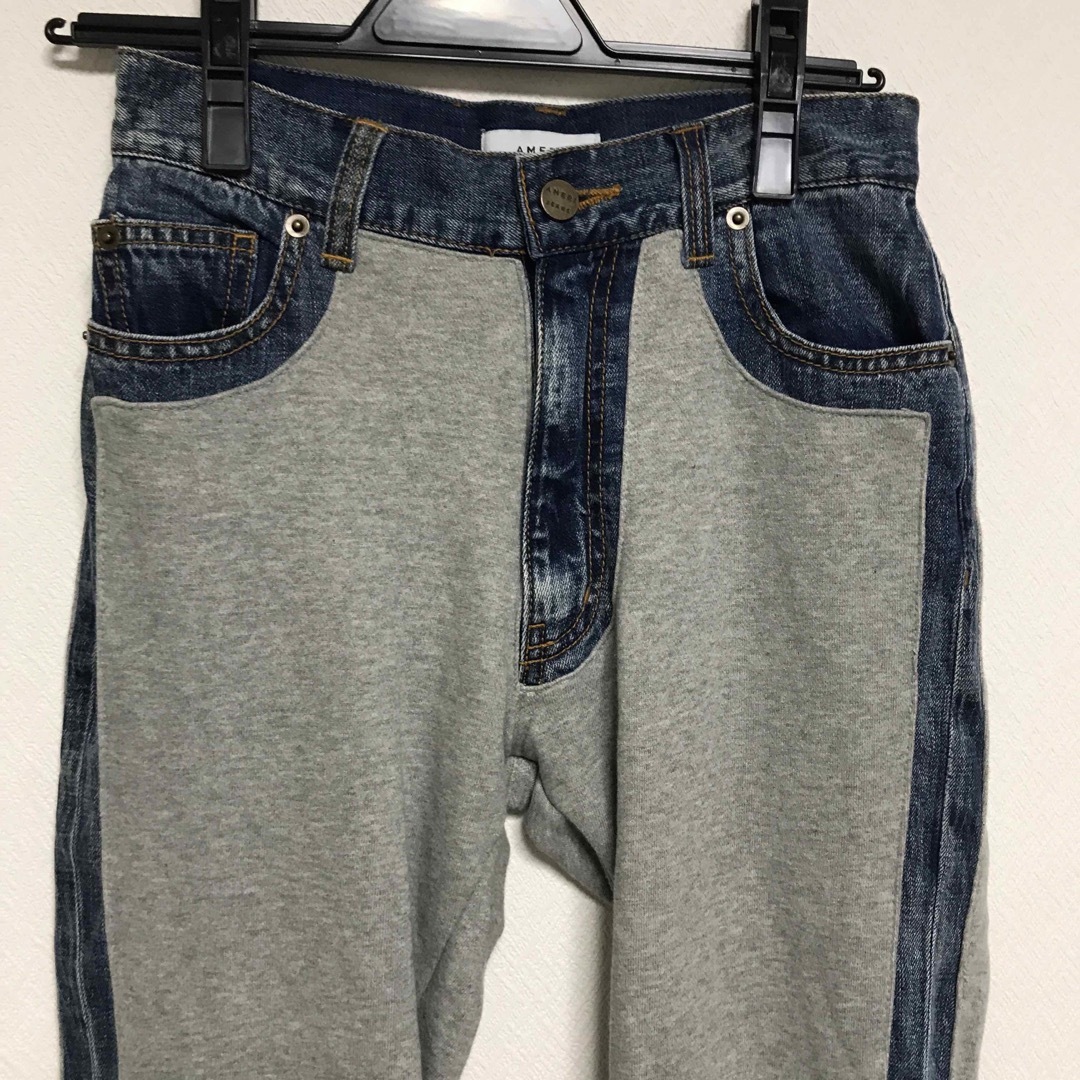 AMERI アメリ SWEAT COMBINATION DENIM スウェット