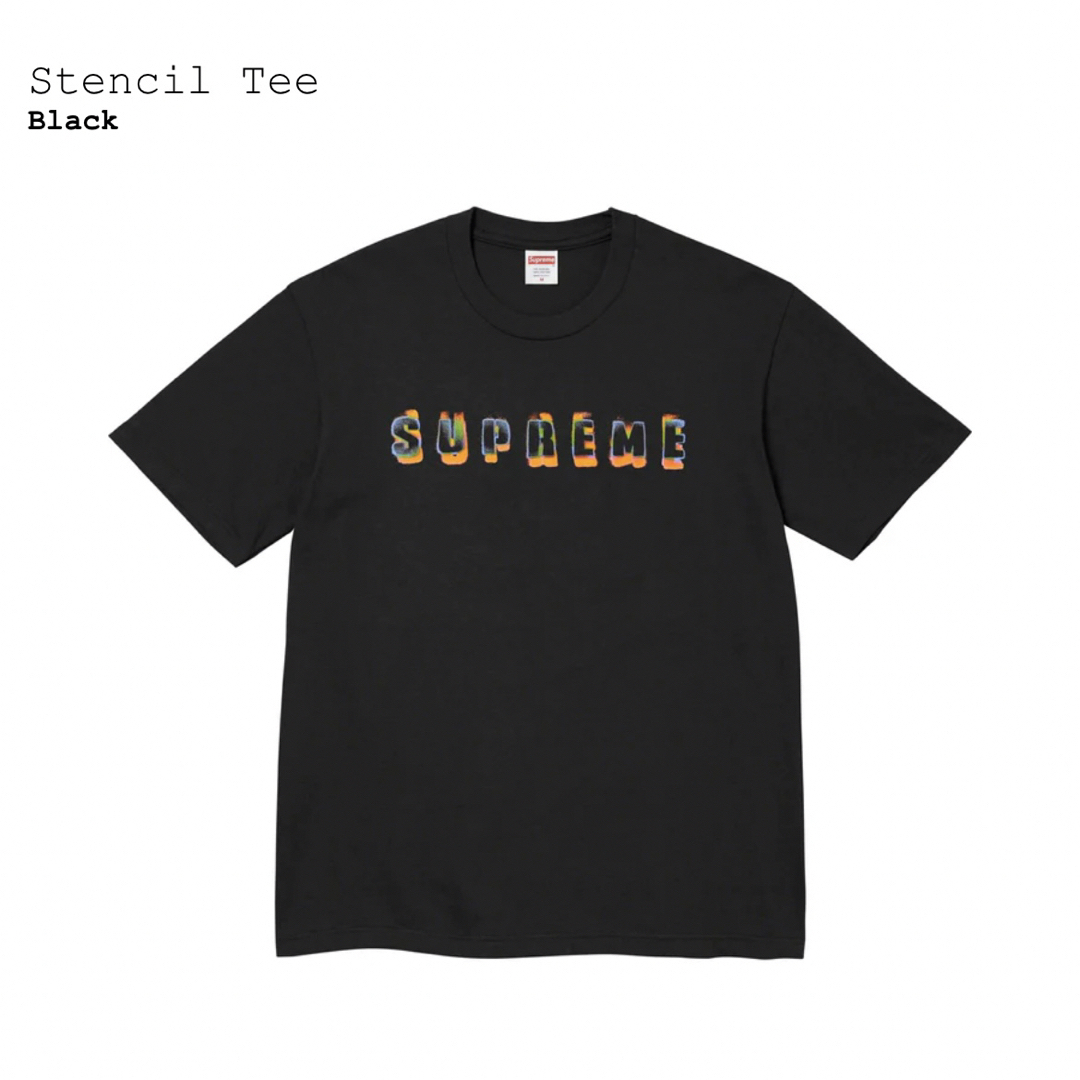 0 完売品 黒 Supreme Stencil Tee 人気デザイン-