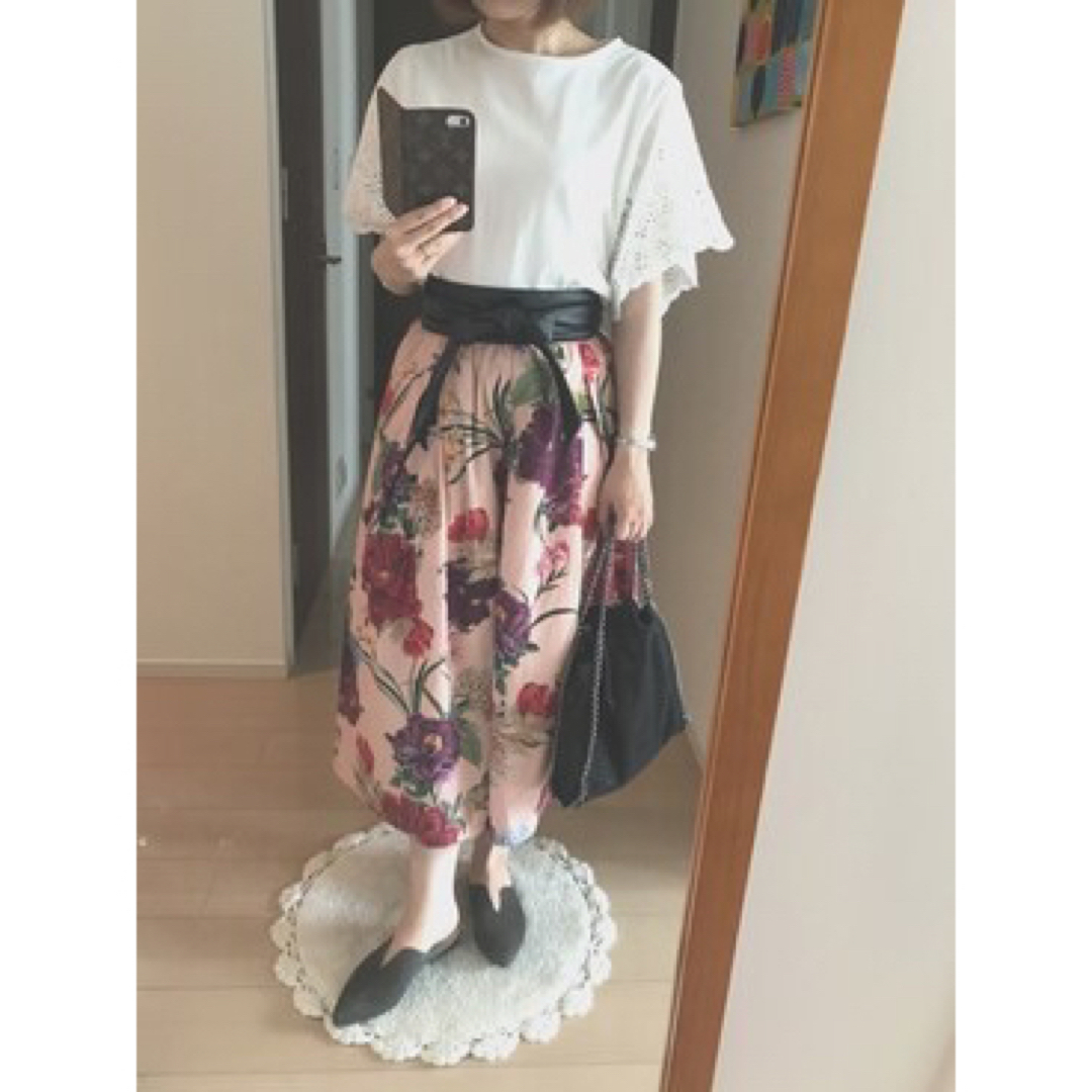 美品　ZARA ザラ　ロングスカート　スカート　花柄　ピンク　人気　完売