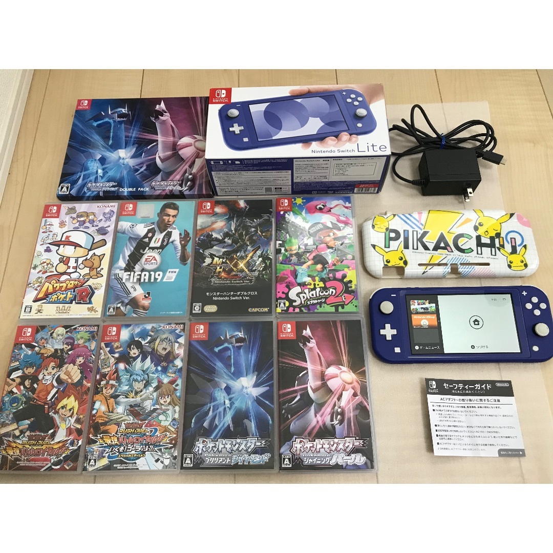 Nintendo Switch - お得✨Switch Liteブルー本体＋ソフト8本セット✨ポケモンケース付