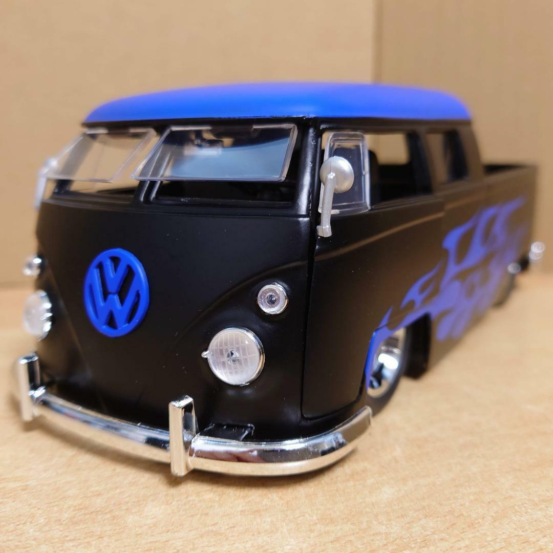 ミリタリー1/24 VW ワーゲンバス 1963 ピックアップ ブラックフレーム