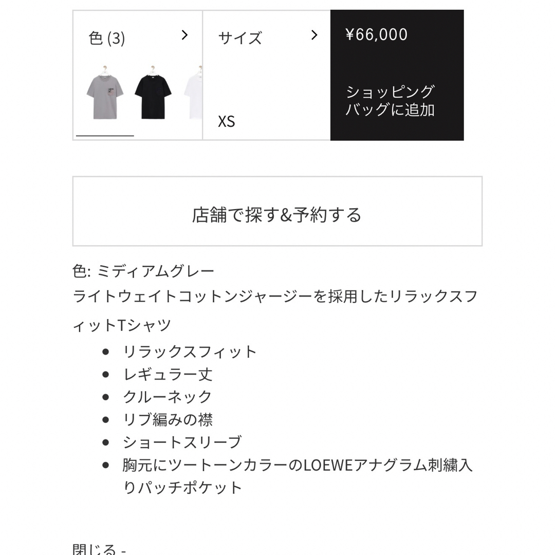 ロエベ　Tシャツ