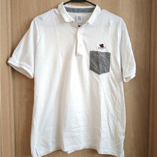 グラニフ(Design Tshirts Store graniph)の中古・Graniph　白ポロシャツ　メンズLサイズ(ポロシャツ)