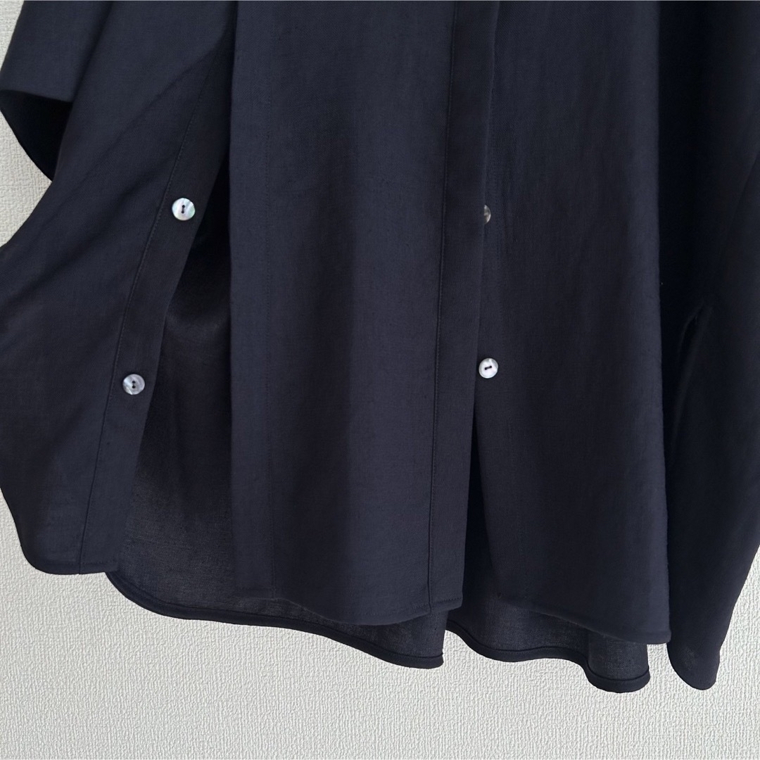 ENFOLD(エンフォルド)のENFOLD リネンライク ２WAY OPEN SHIRT レディースのトップス(シャツ/ブラウス(長袖/七分))の商品写真