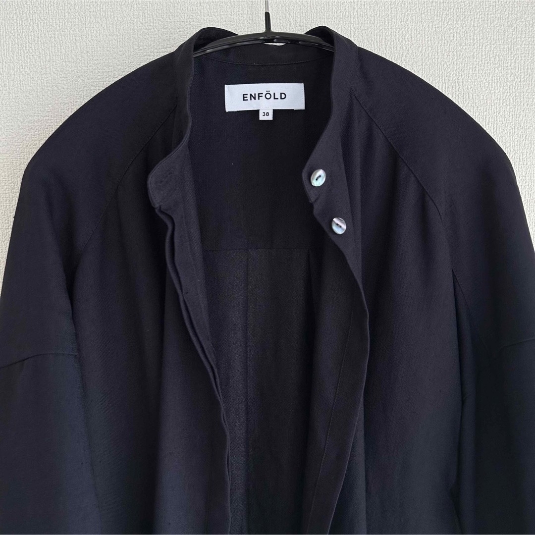 ENFOLD(エンフォルド)のENFOLD リネンライク ２WAY OPEN SHIRT レディースのトップス(シャツ/ブラウス(長袖/七分))の商品写真