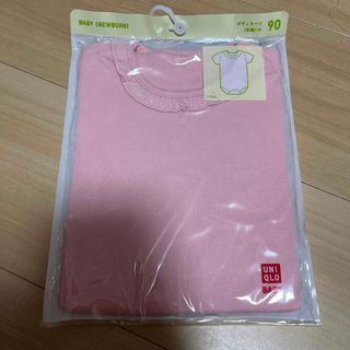 ユニクロ(UNIQLO)の未開封☆襟付き半袖ボディスーツ　90 ピンク(Tシャツ/カットソー)