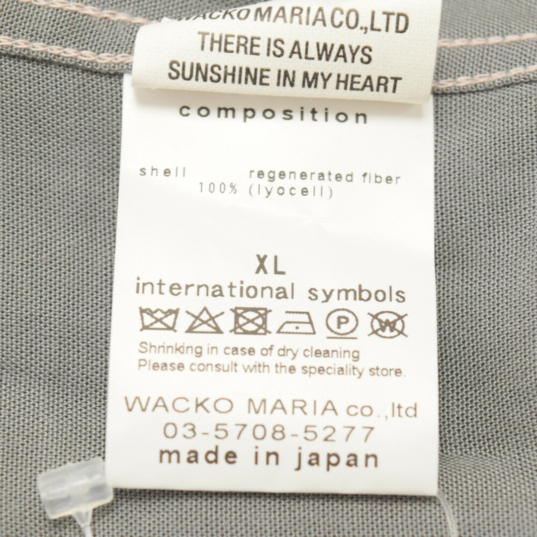 WACKO MARIA ワコマリア 23SS TWO-TONE SHIRT L/S 1 2トーン 半袖 オープンカラーシャツ グレー 23SS-WMS-OC17