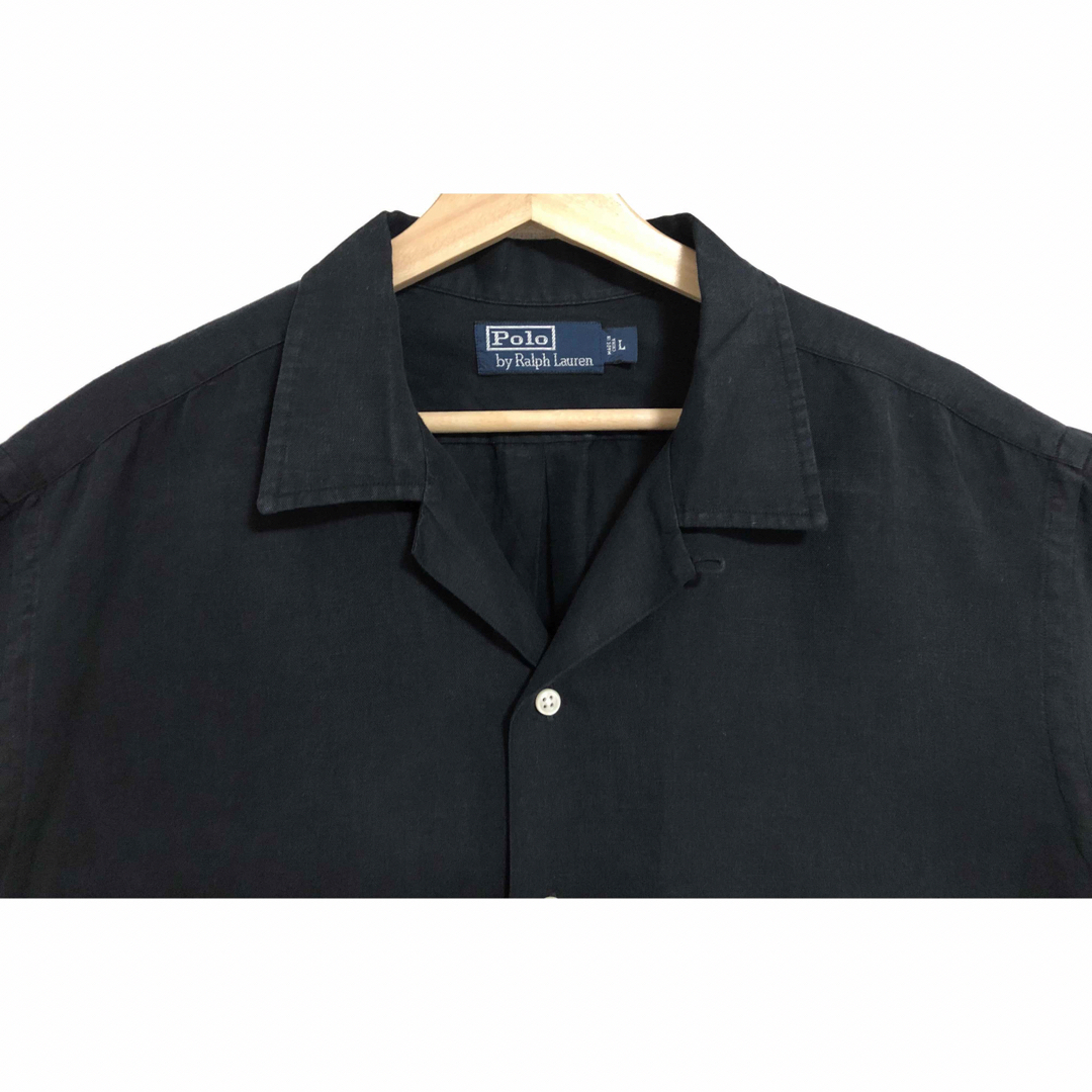 激レア極美品Lサイズ 90s ポロ ラルフローレン オープンカラー 開襟 シャツ