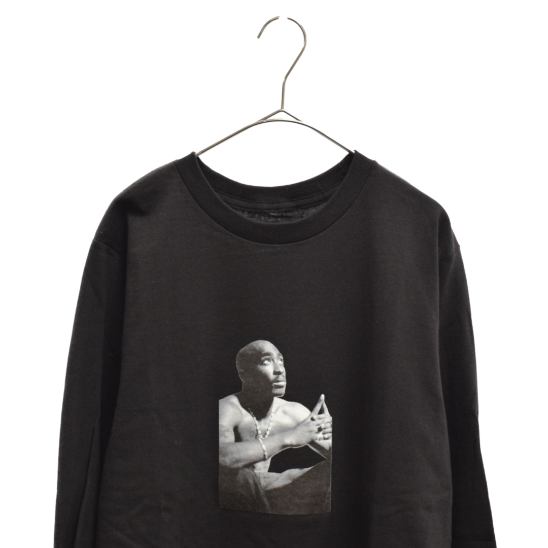 WACKO MARIA(ワコマリア)のWACKO MARIA ワコマリア 23AW TUPAC LONG SLEEVE T-SHIRTトゥーパック フォトロングスリーブTシャツ 2PAC 
 長袖Tシャツ ブラック TUPAC-WM-LT01 メンズのトップス(Tシャツ/カットソー(七分/長袖))の商品写真