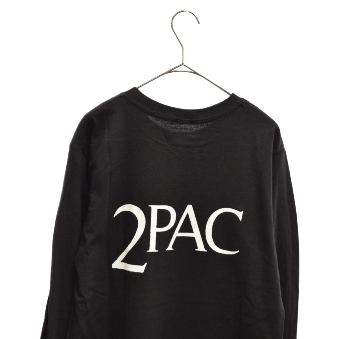 WACKO MARIA(ワコマリア)のWACKO MARIA ワコマリア 23AW TUPAC LONG SLEEVE T-SHIRTトゥーパック フォトロングスリーブTシャツ 2PAC 
 長袖Tシャツ ブラック TUPAC-WM-LT01 メンズのトップス(Tシャツ/カットソー(七分/長袖))の商品写真