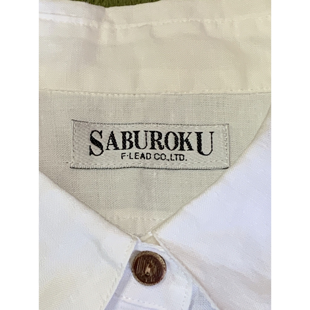 SABUROKU(サブロク)のSABUROKU　襟付きノースリーブシャツ(麻)　M レディースのトップス(シャツ/ブラウス(半袖/袖なし))の商品写真