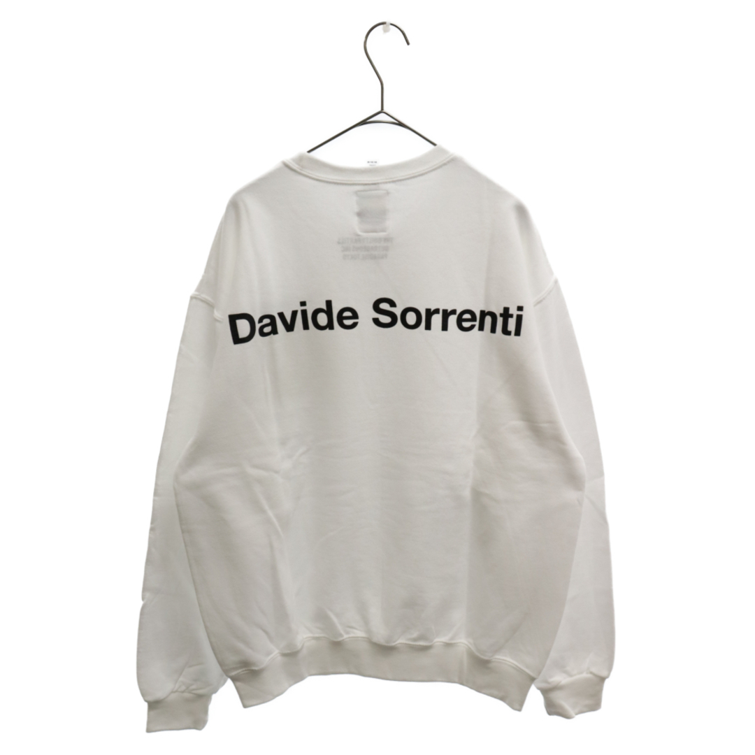 WACKO MARIA ワコマリア 23AW DAVIDE SORRENTI / CREW NECK SWEAT SHIRT ( TYPE-1 )  ダヴィデソレンティ スウェットトレーナー ホワイト DAVIDESORRENTI-WM-SS06