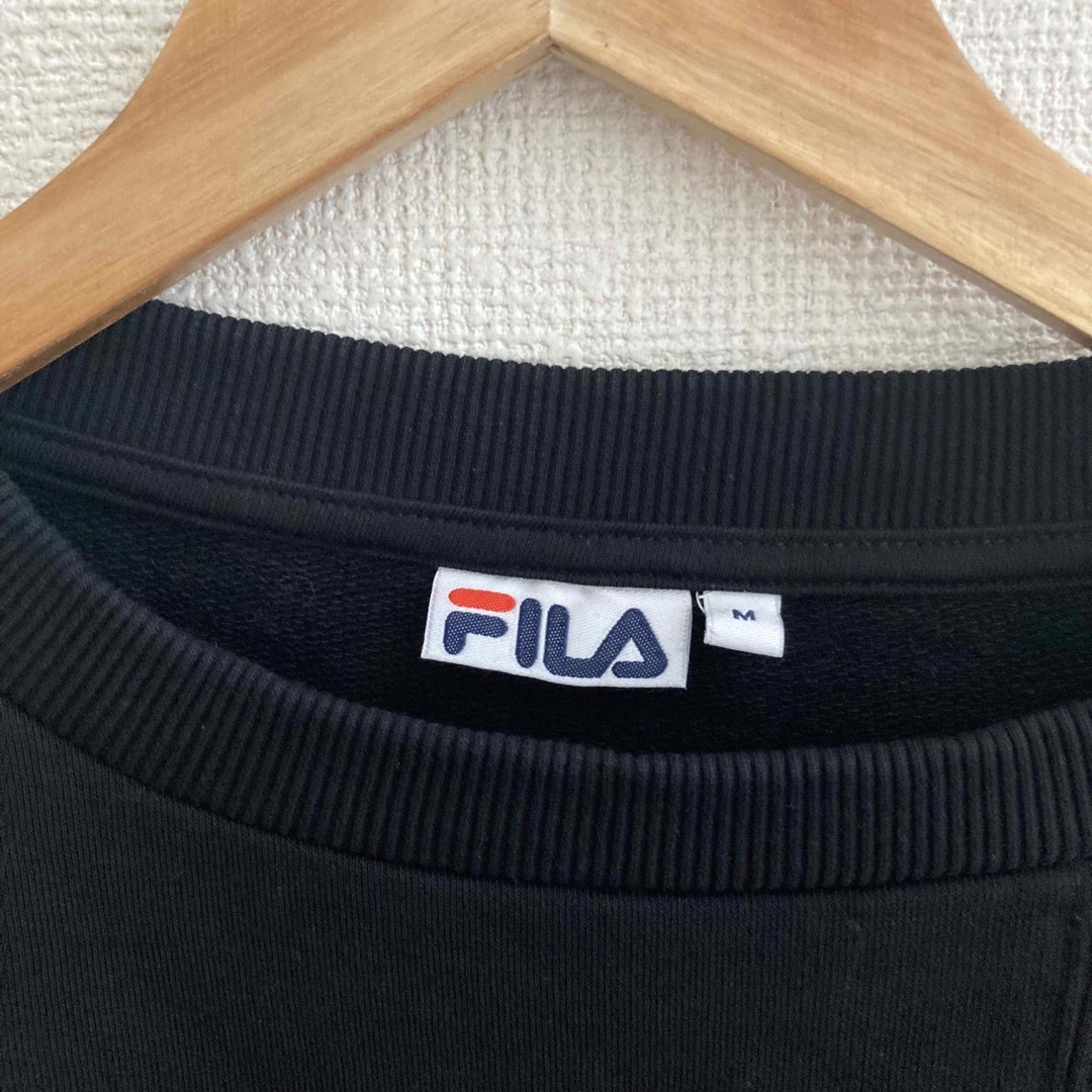 FILA(フィラ)の［N a様専用］FILA☆トレーナー☆黒☆Mサイズ メンズのトップス(スウェット)の商品写真