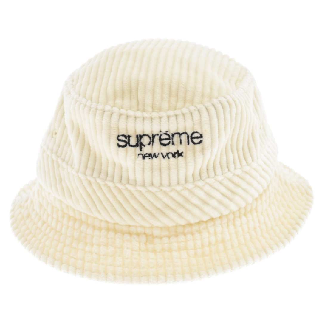 SUPREME シュプリーム 20SS Wide Wale Corduroy Crusher Hat コーデュロイ バケットハット ホワイト