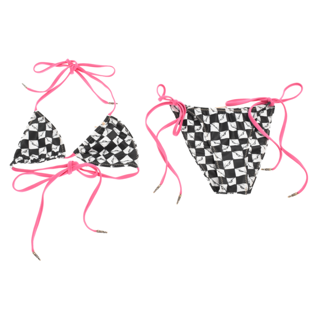 Chrome Hearts - CHROME HEARTS クロムハーツ 99 EYE PRINT SWIMWEAR TOP & BOTTOM 99アイ スイムウェア ビキニ 水着 レディース ホワイト/ブラック/ピンク