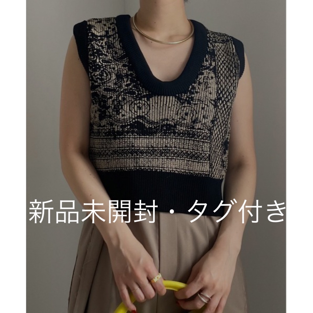 限定値下げ中！(完売商品)2WAY LACE PAINTING KNIT TOP