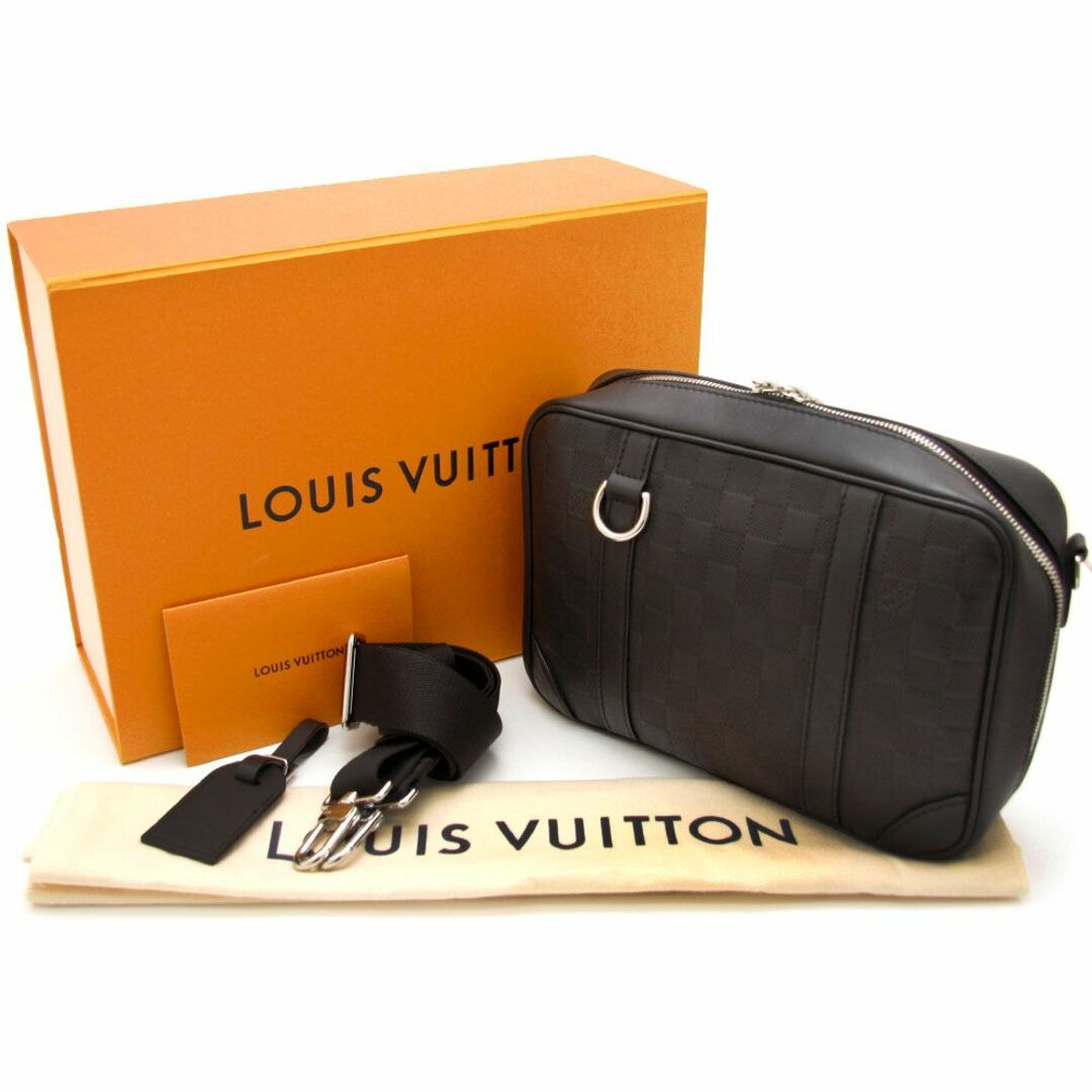 良品 ルイヴィトン ダミエアンフィニ シリウス・メッセンジャーバッグ ショルダーバッグ メンズバッグ 黒 LOUIS VUITTON