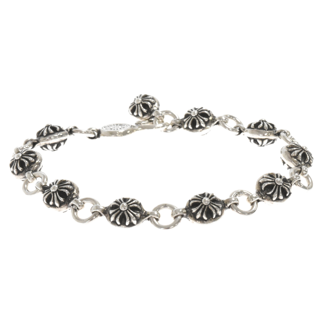 クロムハーツ CHROME HEARTS ■ 【 NO2 CRS BALL 】 クロスボール シルバー ブレスレット　29713