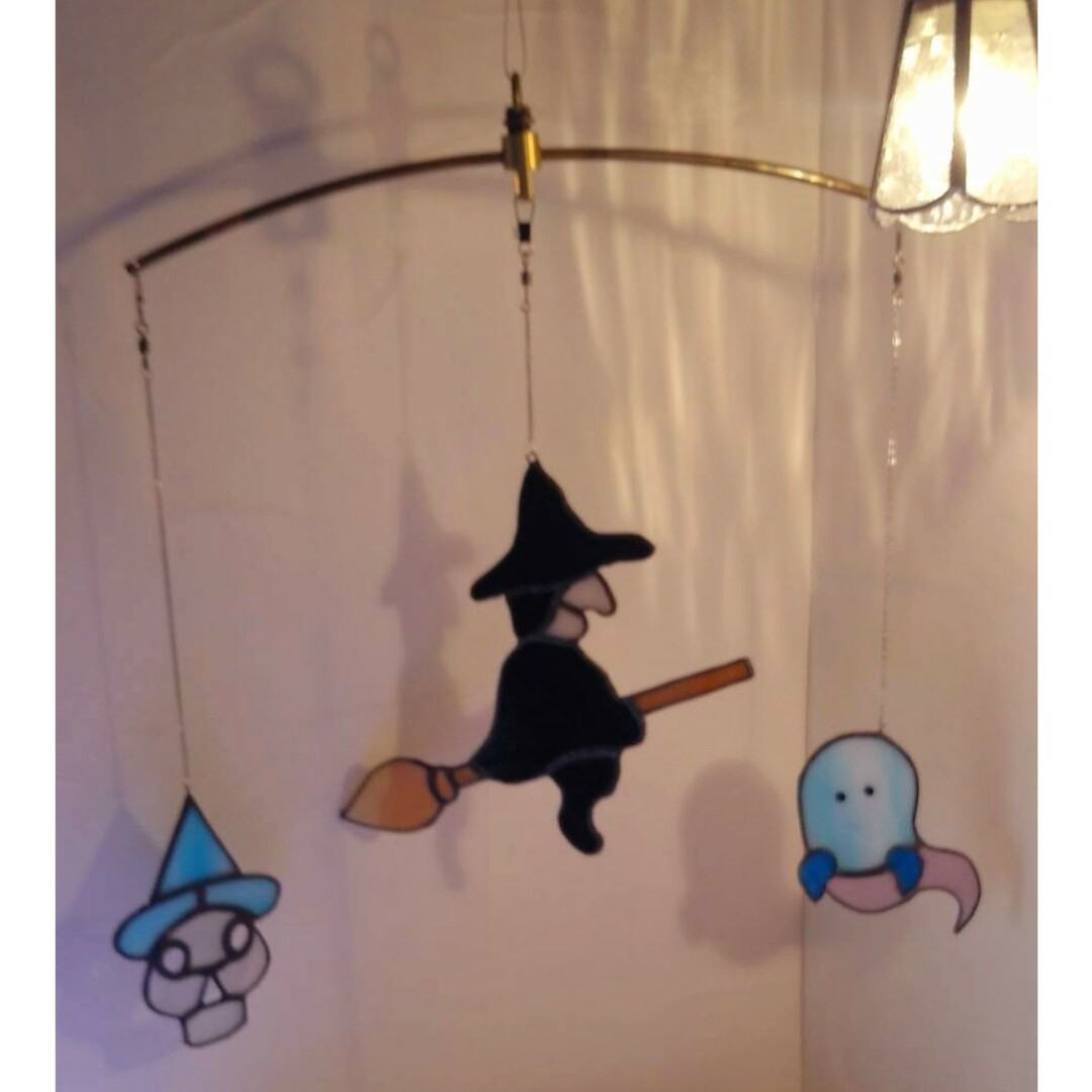 ステンドグラス ハロウィンモチーフのモビール(よりどり3点)