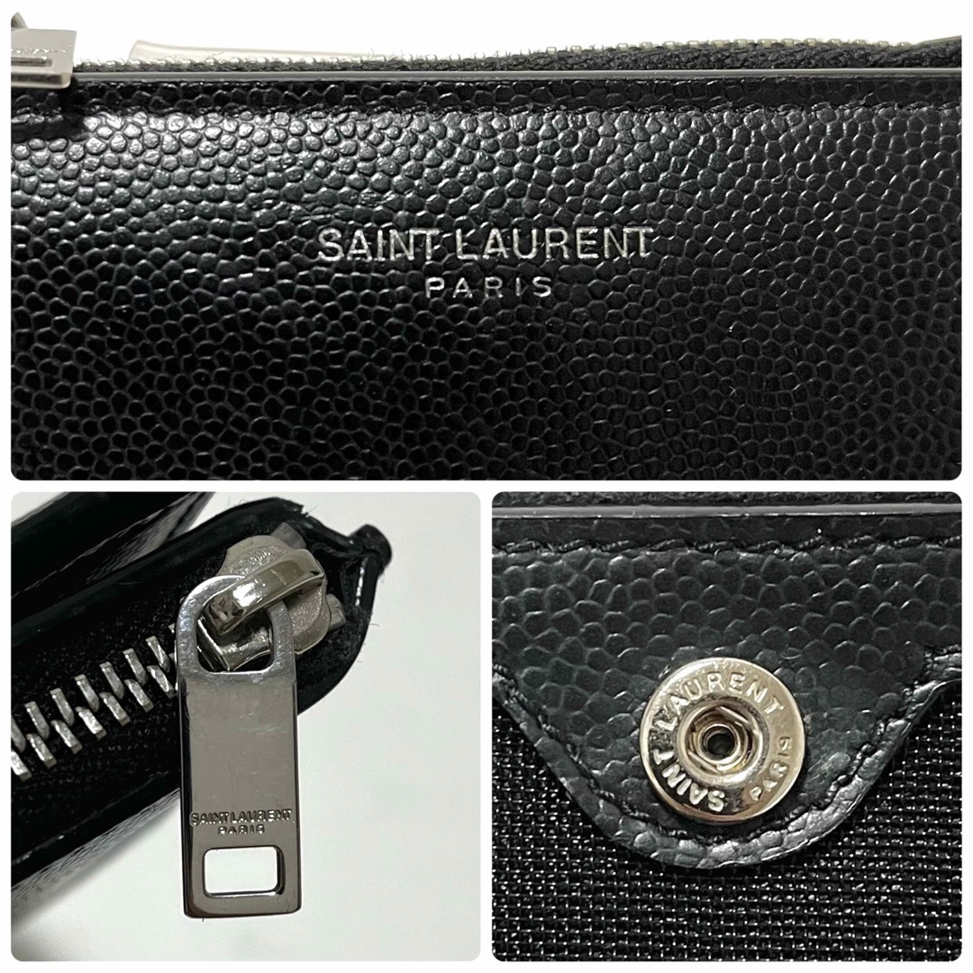 箱付✨極美品✨ SAINTLAURENT サンローラン 財布 キャビアスキン 黒