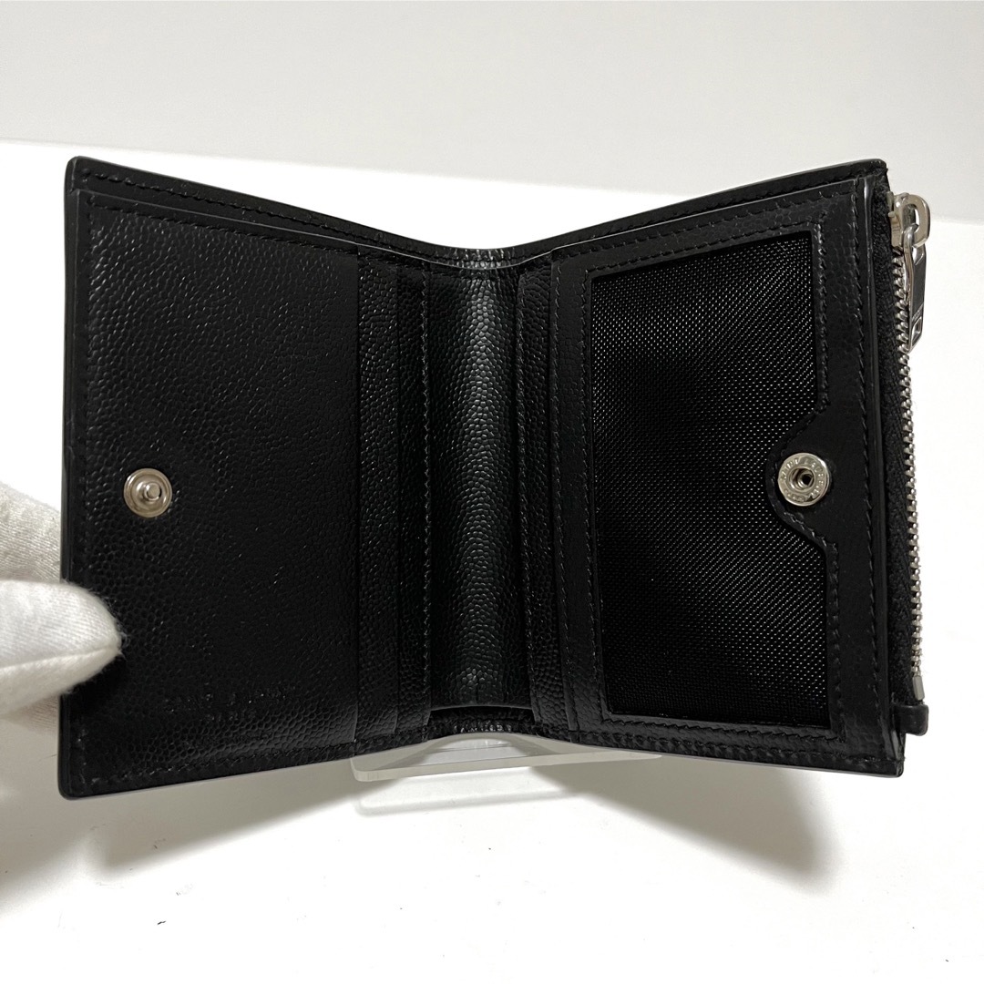 箱付✨極美品✨ SAINTLAURENT サンローラン 財布 キャビアスキン 黒