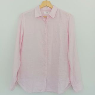 ユニクロ(UNIQLO)のUNIQLO　リネンシャツ　M(シャツ/ブラウス(長袖/七分))