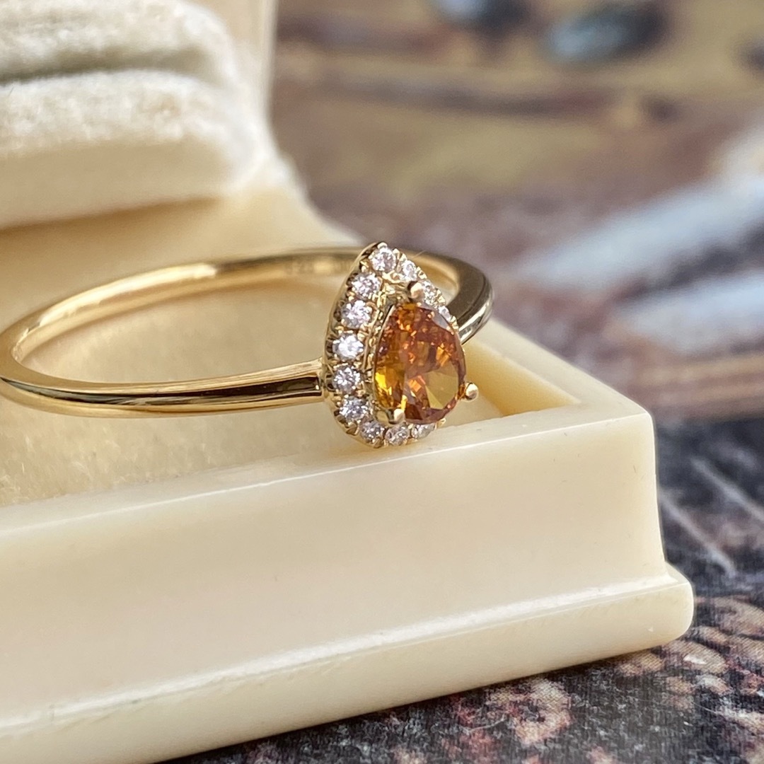 【カラーダイヤ】FANCY DEEP YELLOWISH ORANGE  レディースのアクセサリー(リング(指輪))の商品写真