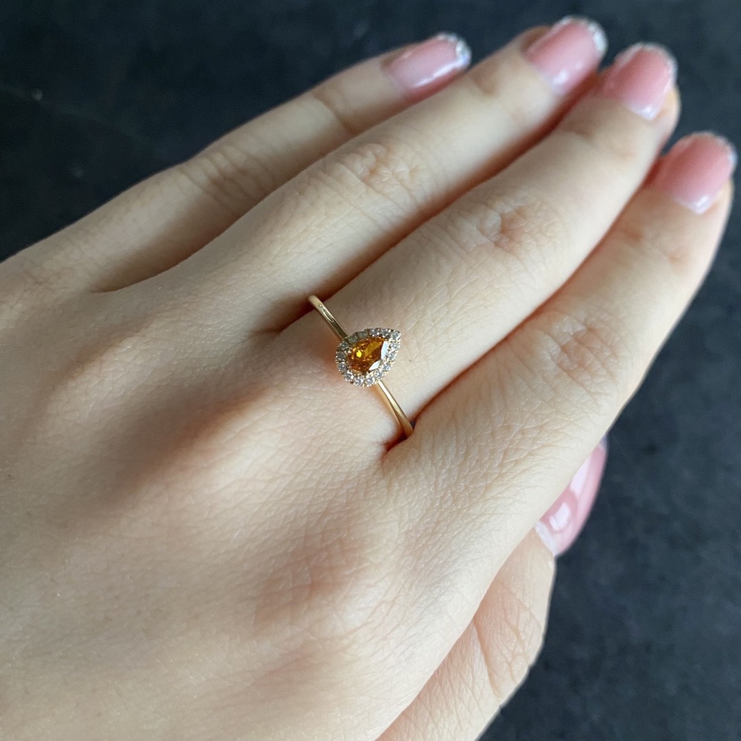 【カラーダイヤ】FANCY DEEP YELLOWISH ORANGE  レディースのアクセサリー(リング(指輪))の商品写真