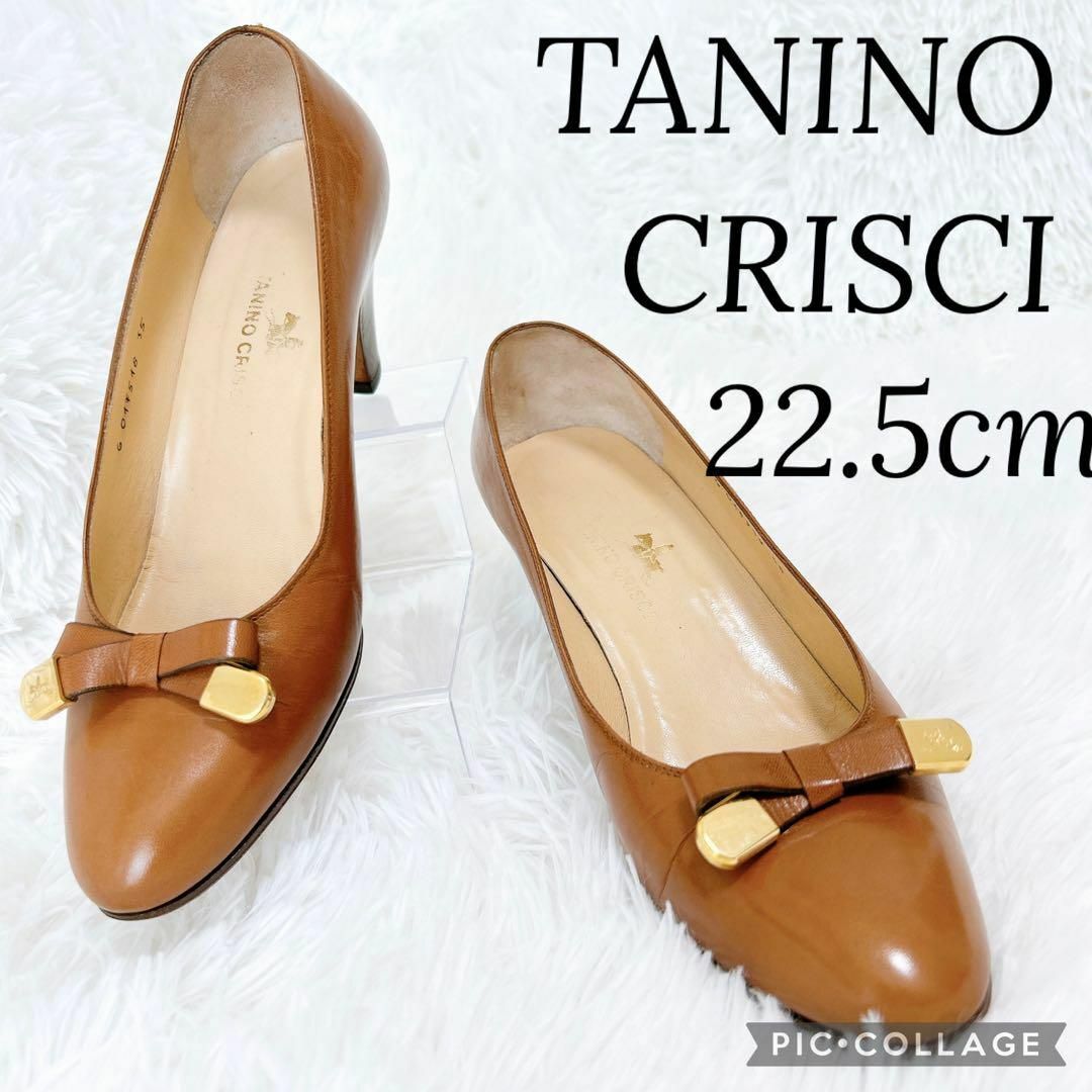 TANINO CRISCI パンプス リザード スクエアトゥ 36 アイボリー