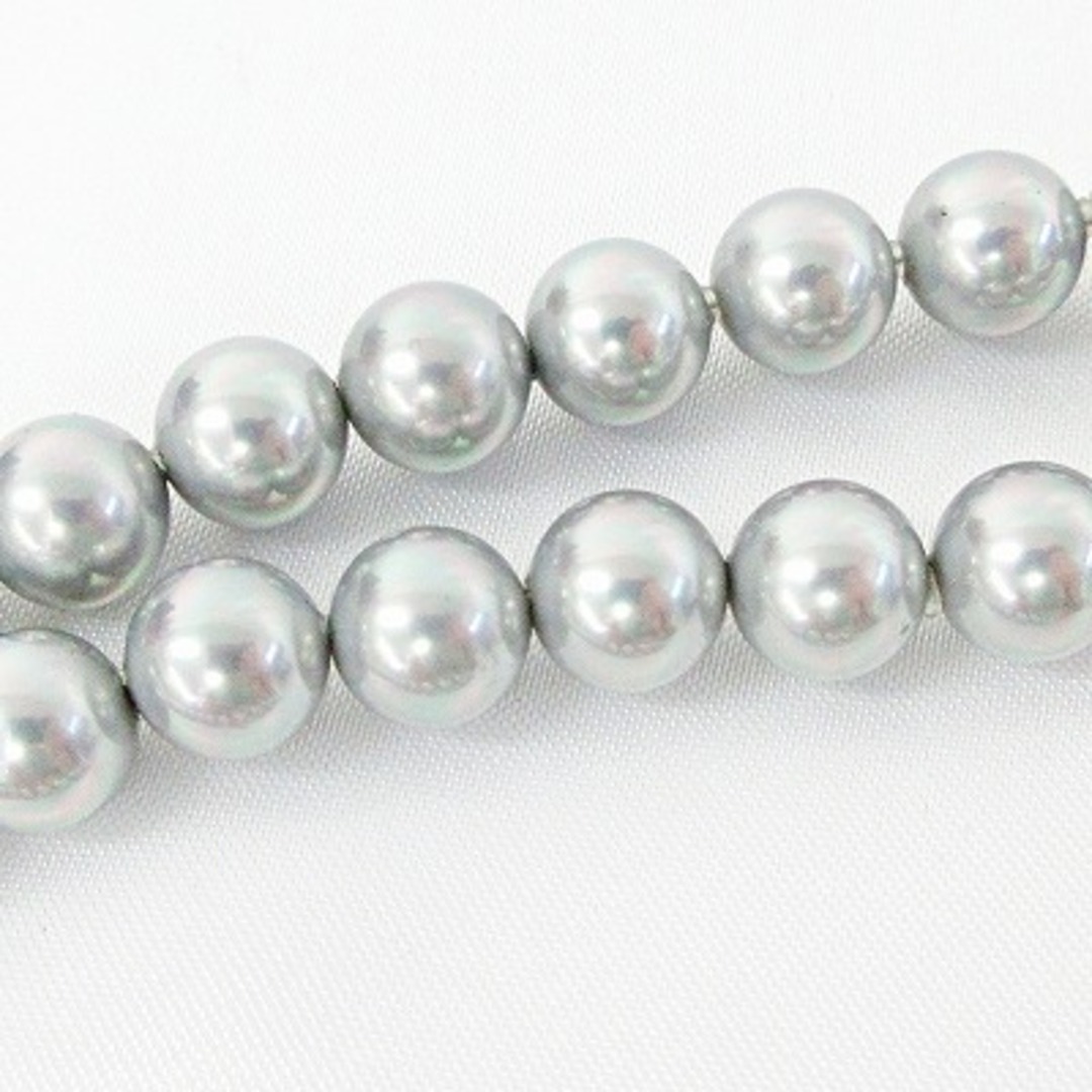 other - フェイクパール ネックレス イヤリング 2点 セット 8mm グレー