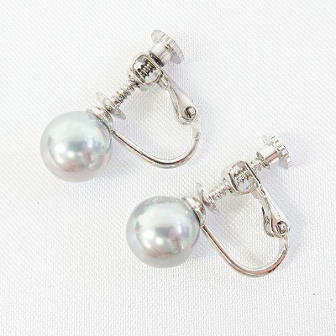 other - フェイクパール ネックレス イヤリング 2点 セット 8mm グレー