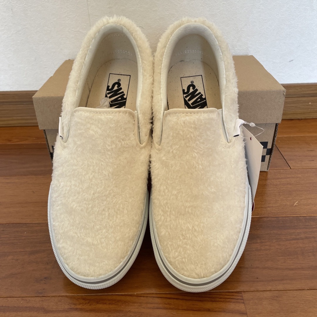 VANS(ヴァンズ)のnicoco ⭐︎様専用　Vans スリッポン   ファー　ナチュラル22cm キッズ/ベビー/マタニティのキッズ靴/シューズ(15cm~)(スリッポン)の商品写真