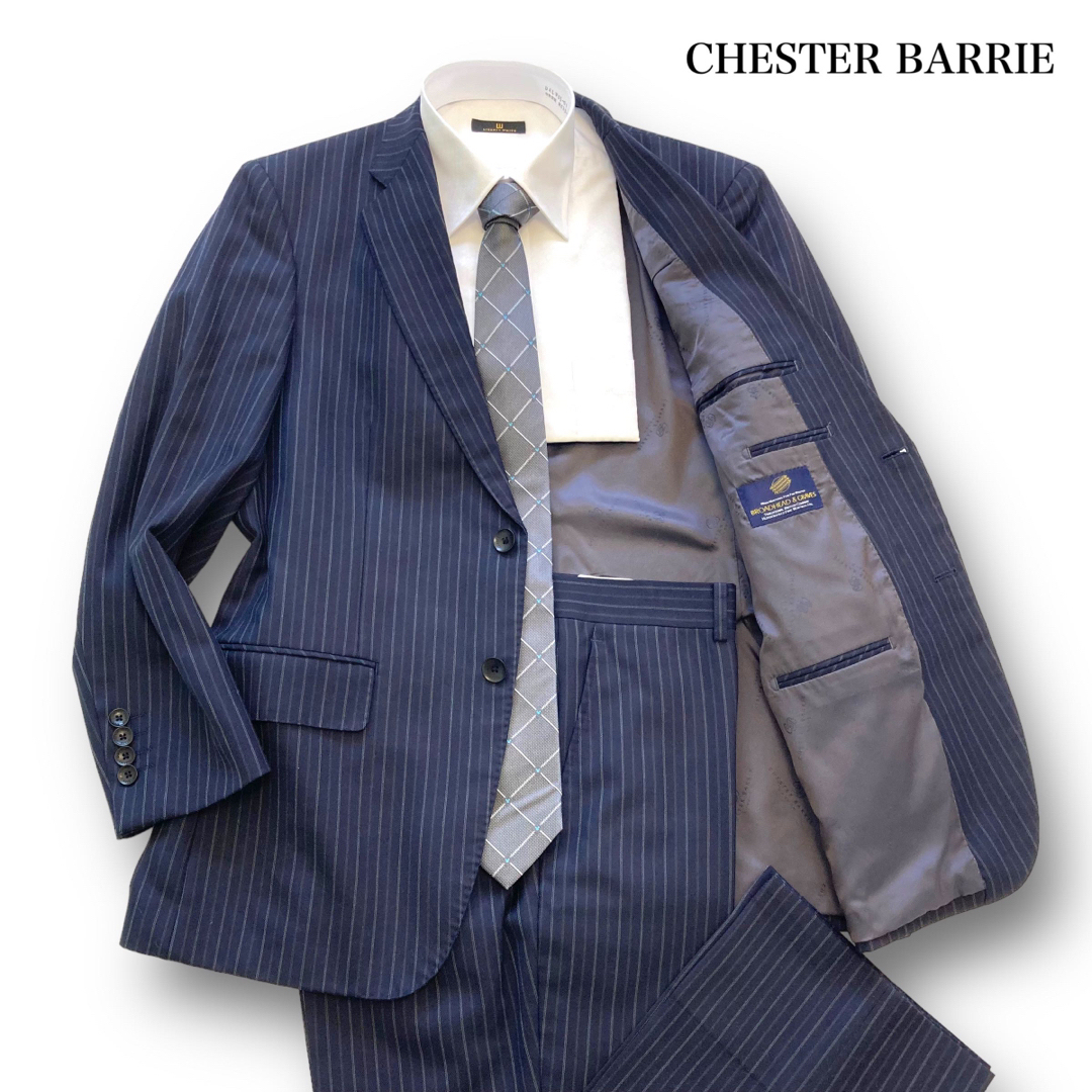 【CHESTER BARRIE】チェスターバリー ストライプスーツ セットアップ