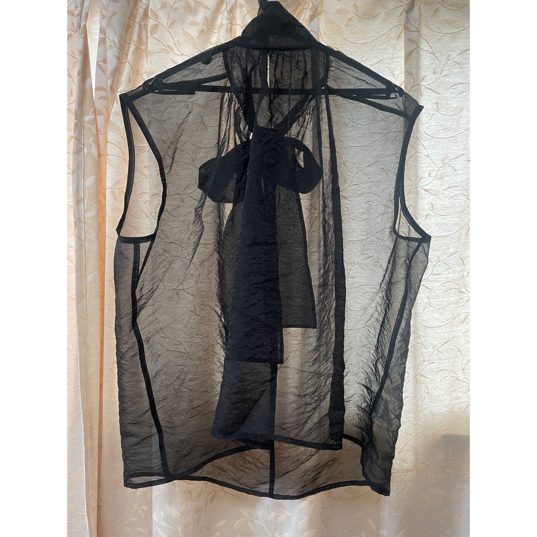 CLANE - CLANE SHEER RIBBON NO SLEEVE TOPSの通販 by gyun's shop