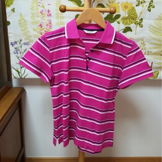 アンタイトル(UNTITLED)の✨UNTITLED（アンタイトル）ピンク色のポロシャツレディースＬ(ポロシャツ)
