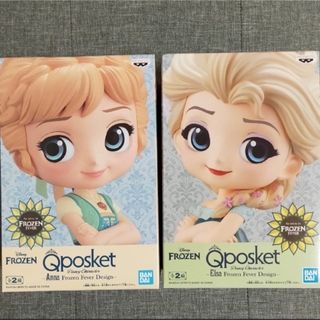 アナトユキノジョオウ(アナと雪の女王)のQposket キューポスケット アナ エルサ レアカラーセット(フィギュア)