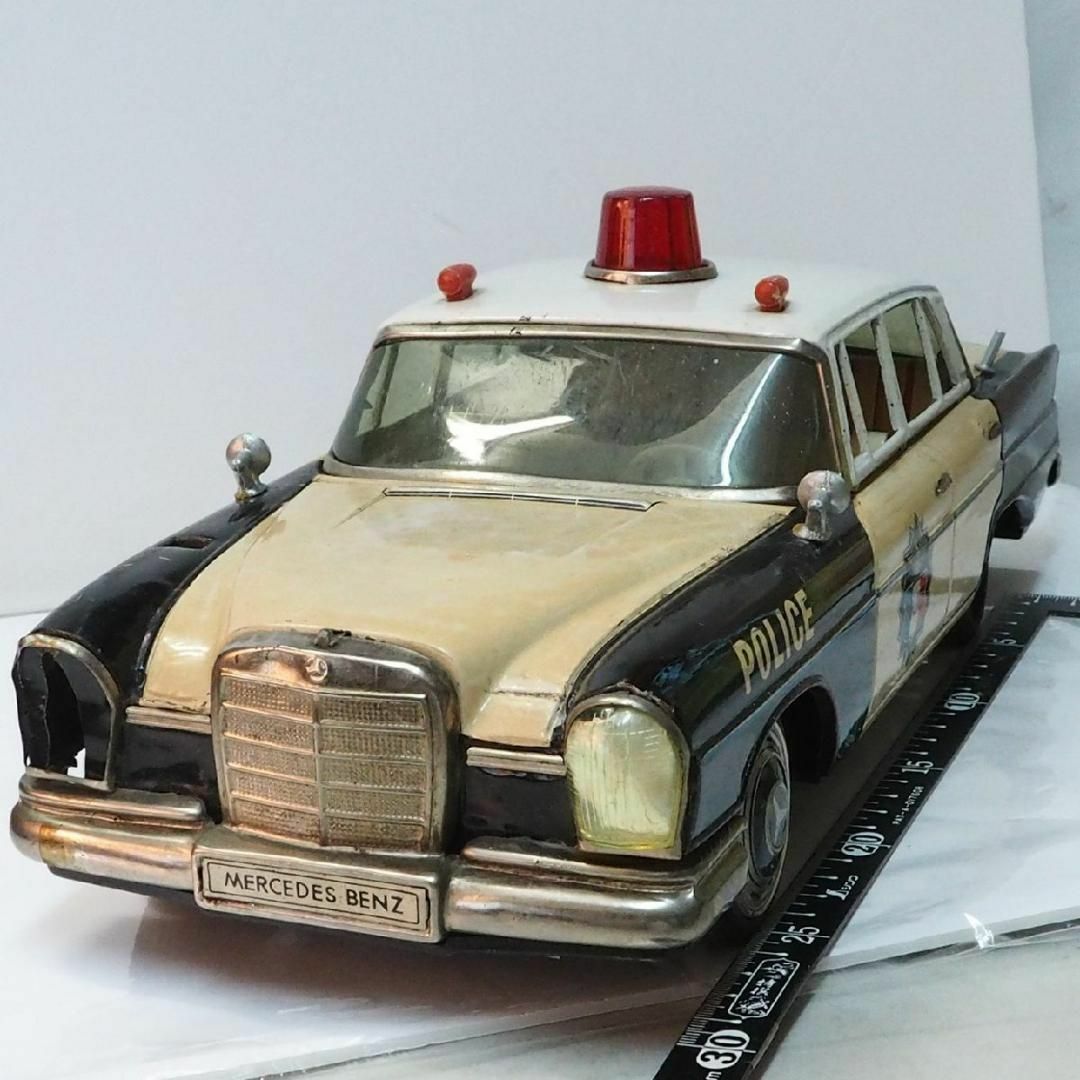 野村【 メルセデス ベンツ220S ポリスカー ホイル欠】ブリキTIN 野村【 メルセデス ベンツ220S ポリスカー ホイル欠】ブリキTIN