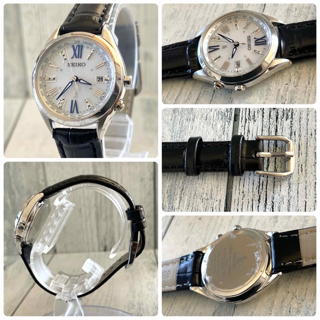 【美品】SEIKO ルキア 腕時計 1B35-0AA0 電波ソーラー チタン