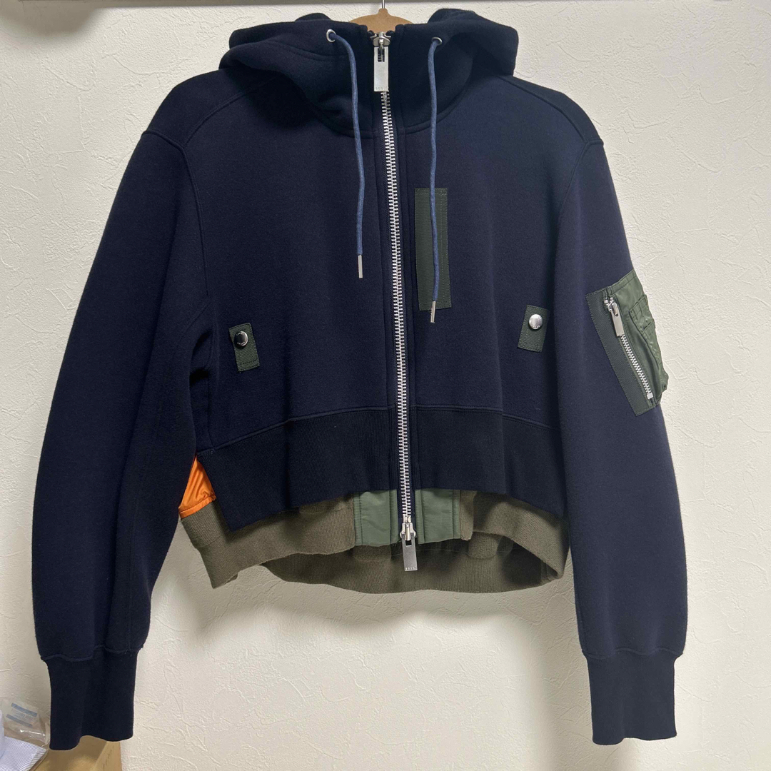 sacai(サカイ)のSponge Sweat Zipup Hoodie MA-1 レディースのトップス(パーカー)の商品写真