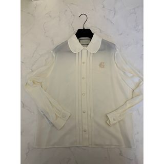 グッチ(Gucci)のGUCCI グッチ シルクブラウス 44 ハートボタン(シャツ/ブラウス(長袖/七分))