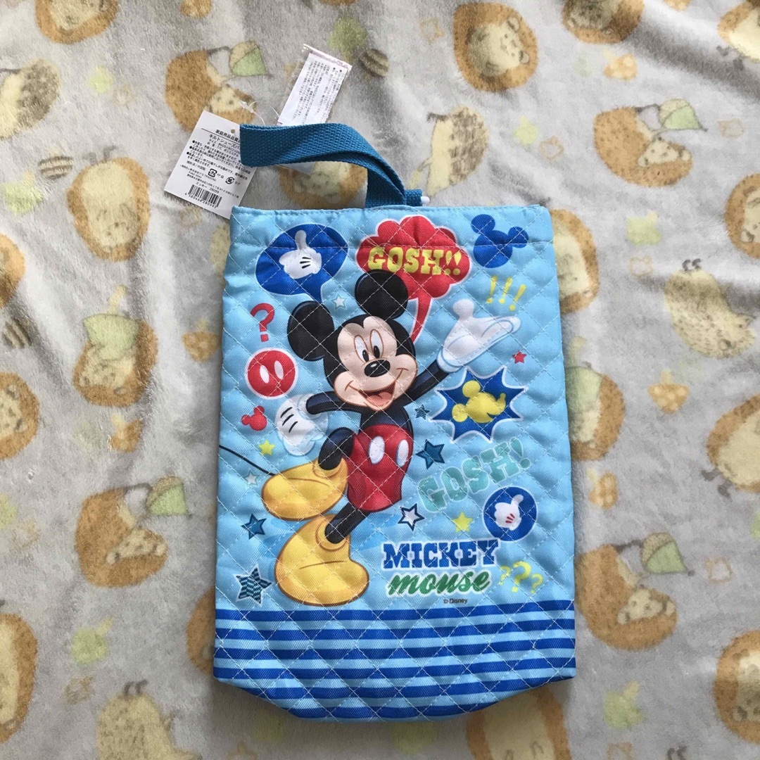 Disney(ディズニー)のミッキー シューズバッグ うわばき入れ キッズ/ベビー/マタニティのこども用バッグ(シューズバッグ)の商品写真