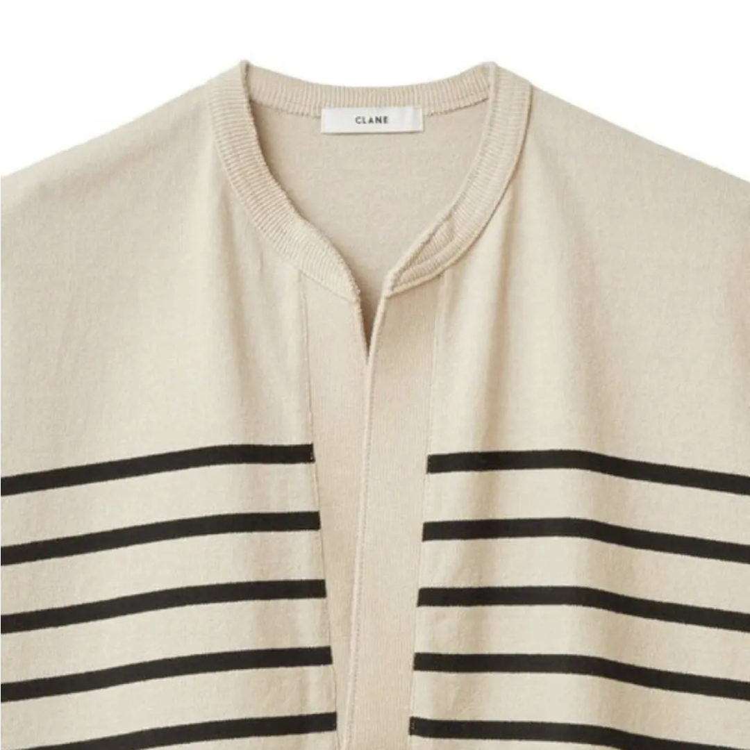 CLANE - CLANE WIDE HENLEY NECK N/S BORDER TOPSの通販 by sskkshop