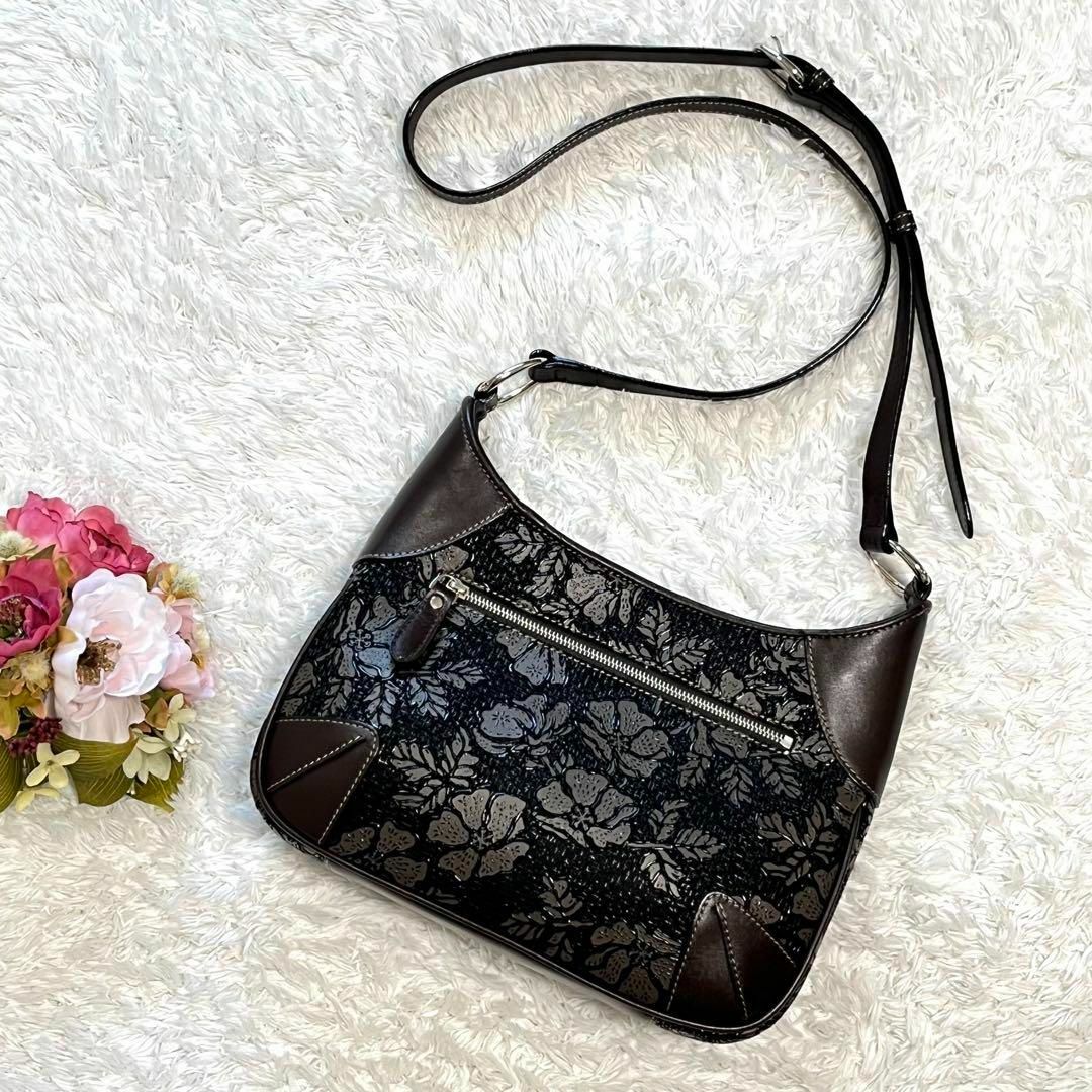 未使用級✨高級 印傳屋 アデヤ セレブ ショルダーバッグ 斜め掛け 漆