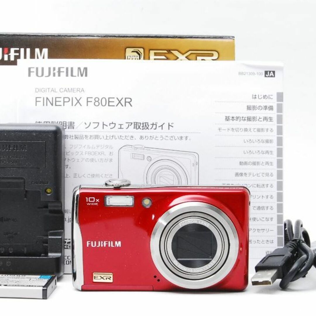 FUJIFILM FinePix F80EXR レッド #4290063の通販 by ハタケニ's shop｜ラクマ